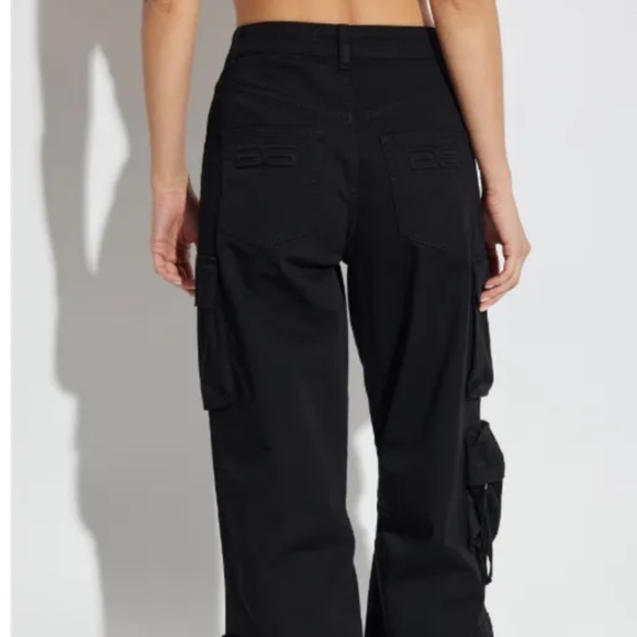 Gestuz cargo trousers denim pants black - Picture 3 of 11